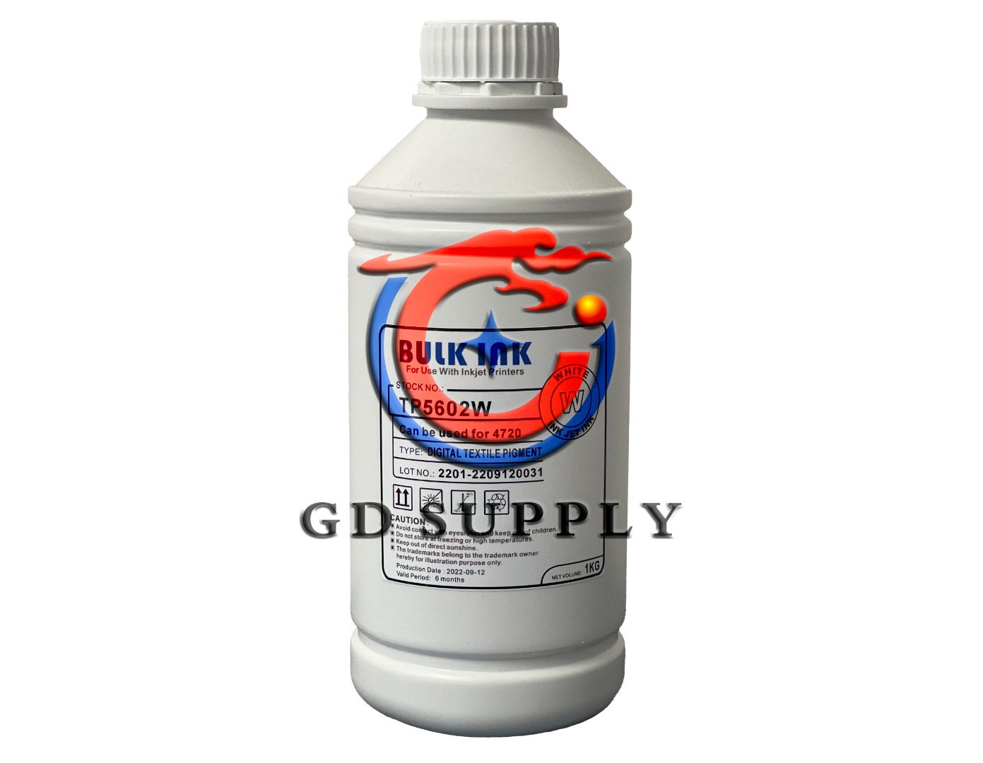 DTF INK White 1 Liter Water-Base - GD Supply Inc